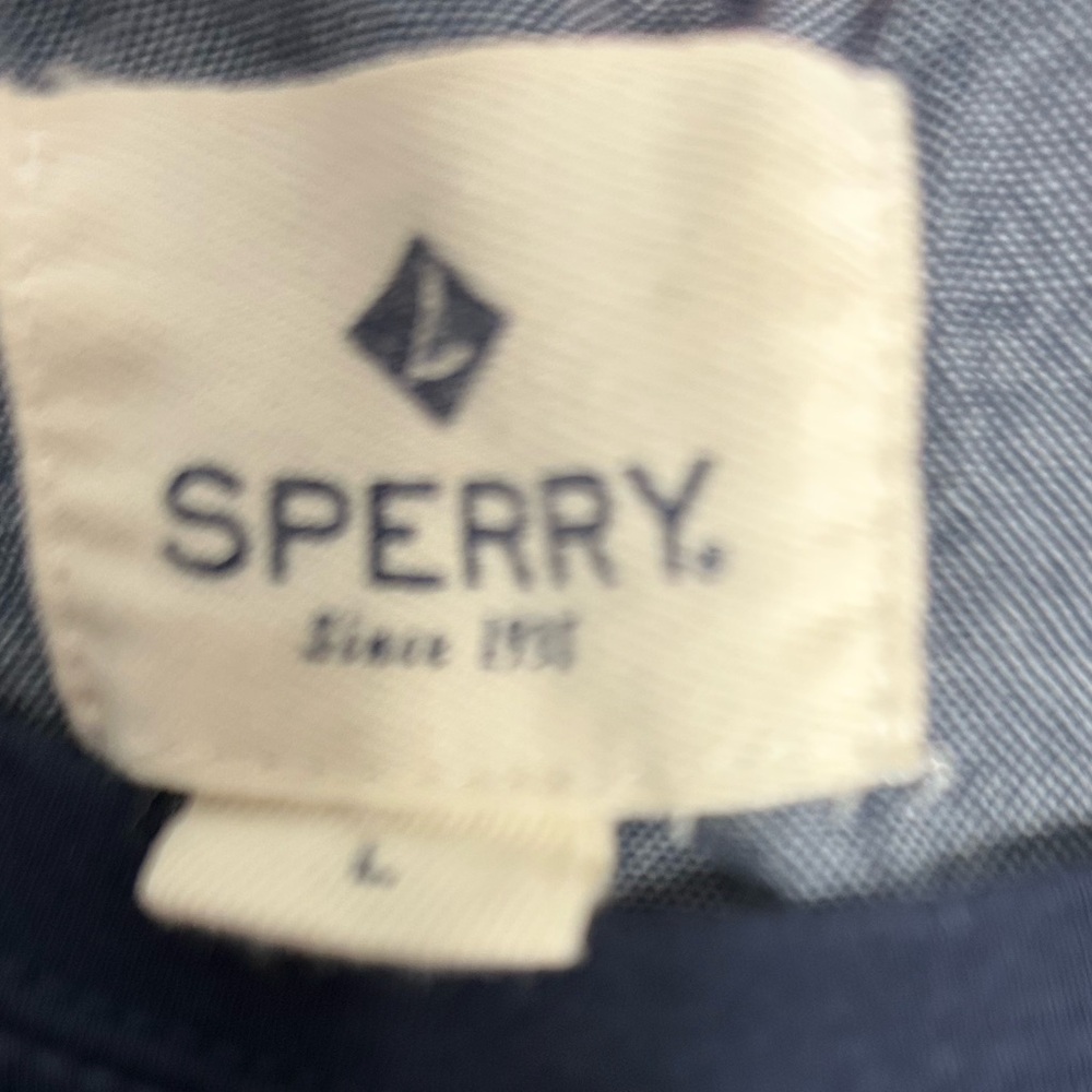 Sperry Ship happens Navy Blue Men’s Size Large Fisherman Captain Coastal‎ Beach - Picture 3 of 4